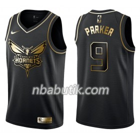 NBA Mænd Trøje Charlotte Hornets Tony Parker 9 Nike Sort Golden Edition Swingman